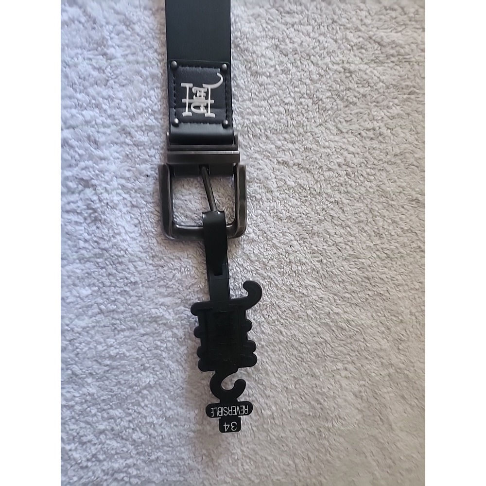 Brand New! Ed Hardy Men's Skull and Koi Fish‎ Print Reversible Belt B1